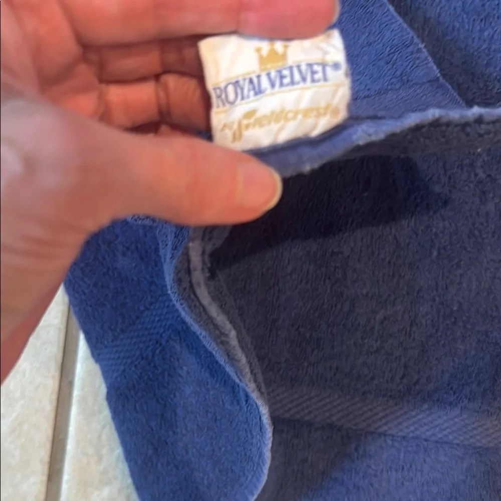 Royal Velvet Towel Vintage Blue Bath Towel USA Cotton by Fieldcrest